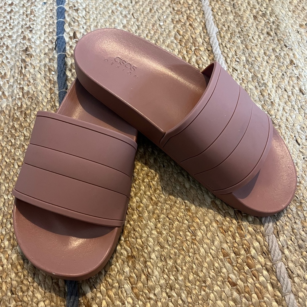 ASOS brown slides/sandals